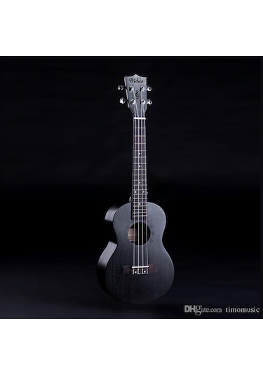 Masif Maun Ağacı Siyah Renk Karma Markalı Concert Boy Ukulele