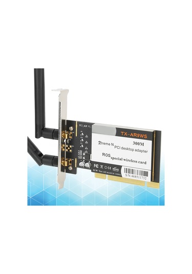 Yaleker Ar9223 Çip 300mbps 2.4ghz 802.11b/g/n Pcı Masaüstü Kablosuz Wifi Adaptörü İki Antenli Windows Xp/7/8/10 Desteği