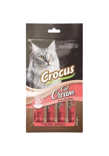 Crocus Somonlu Krema Kedi Ödülü 4 x 15 G