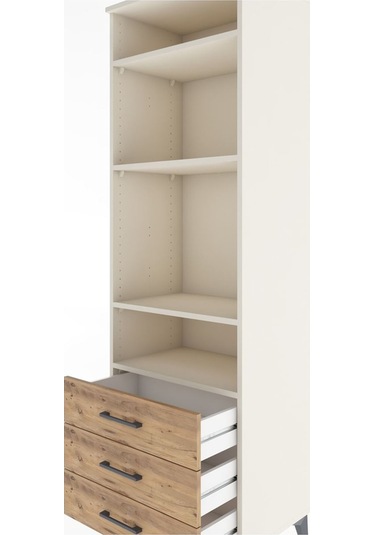 Hyperion Dolap 4 Raflı 3 Çekmeceli 60x44x195 Aytaşı-çam Aytaşı