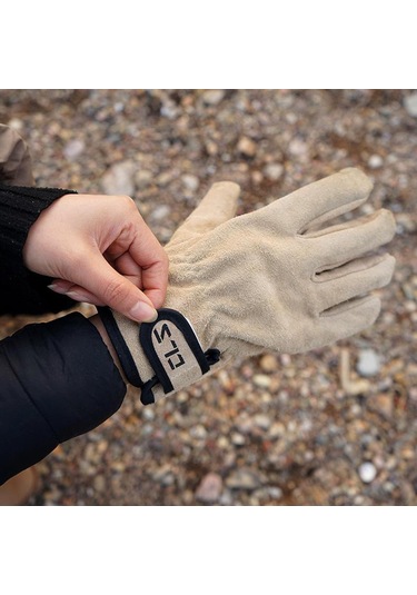 Homyl Deri Güvenlik İş Eldivenleri Yangın Isı Direnci Haki