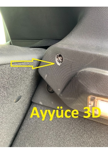 Ayyüce 3d, Renault Clio 5 Bagaj Pandizot Ayağı Pimi, 2x, Siyah