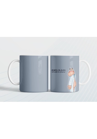 Kupa, Geçmiş Olsun Hasta Önlüğü Bile Yakışmış Hediye Kupa Love Bug-t Açık Mavi