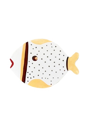 Balık Tasarım Ahşap Supla - Amerikan Servis - Tabak Altı Model 5 Çok Renkli