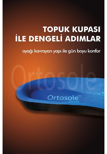 Active Team OS200 Topuk Dikeni Düz Tabanlık İç Basma Önleyici Kemer Destekli Plantar Fasiit İç Tabanlık