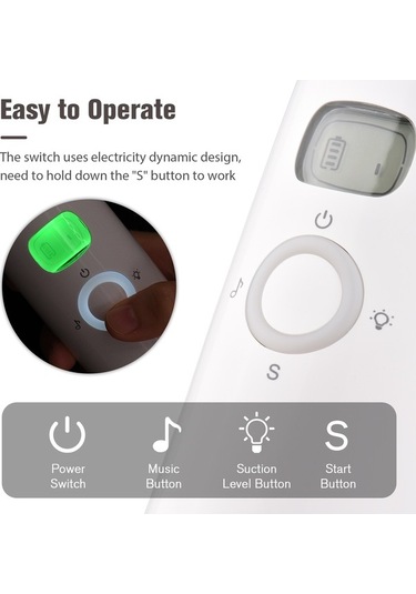 Novahub Moveevo Bebek Burun Aspiratörü - 3 Seviye Emme, Sessiz, Dahili Pil, Işık & Müzik