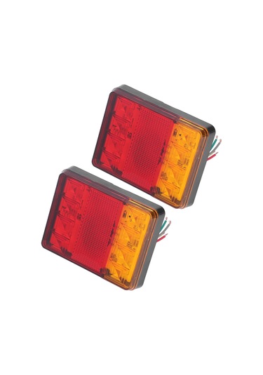 Moveevo 12v 8led Fren-sinyal-uyarı Işığı, Tamir Gerektirmeden Monte Edilebilir, Trailer-karavan-ute-kamper-atv İçin Dayanıklı Plastik 2 Adet