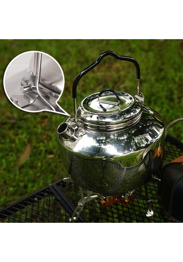 Suntek Kamp Su Isıtıcısı Çaydanlık Seyahat Yürüyüş Gri