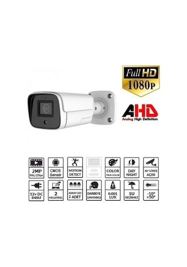 Ezcool EZ-2040HD 2 MP 3.6 MM 2 Array AHD Bullet Kamera