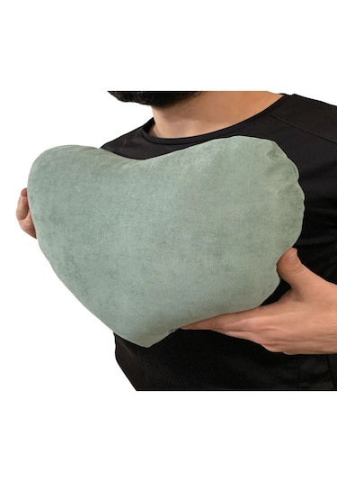 Ozclife Kalp Yastığı %100 Pamuklu %100 Boncuk Elyaf - Yeşil