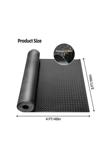 Fortunelane 4 X 8 Ft Elmas Vinil Garaj Paspası, Suv, Mpv, Kamyon İçin 2,5 Mm Kalınlık