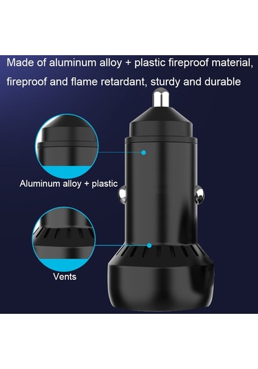 Ibd352 Alüminyum Alaşımlı Çift Arayüzlü Araç Şarj Cihazı, Özellik: Çift Qc3.0 36w