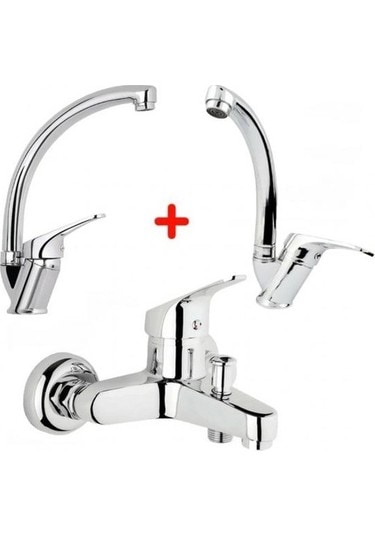 Arel 3 Lü Batarya Seti Banyo Lavabo Mutfak Prinç Malzeme