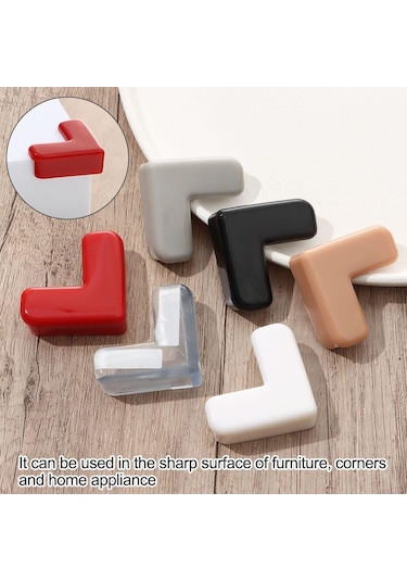 4 Adet Yumuşak Güvenli Masa Köşe Koruyucuları Masa Köşe Koruyucu Kenar Koruması Çarpışma Önleyici Şerit Gri