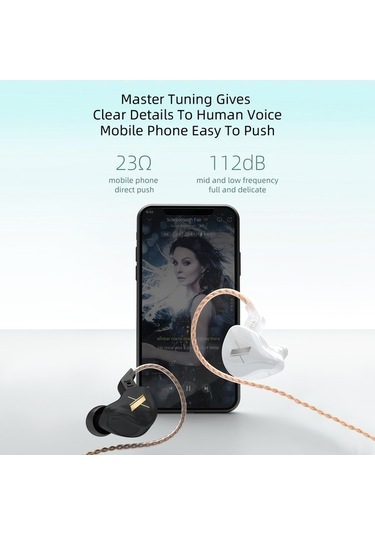 Willowhaven Kz Edx Kulaklık, 3.5mm, Değiştirilebilir Kablolu, 1dd Sürücü, Kaliteli Ses, Beyaz, Mikrosuz, Siyah İsteğe Bağlı Edx