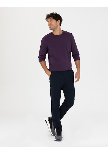 Pierre Cardin Erkek Mor Triko Kazak 50270179-vr038 Mor