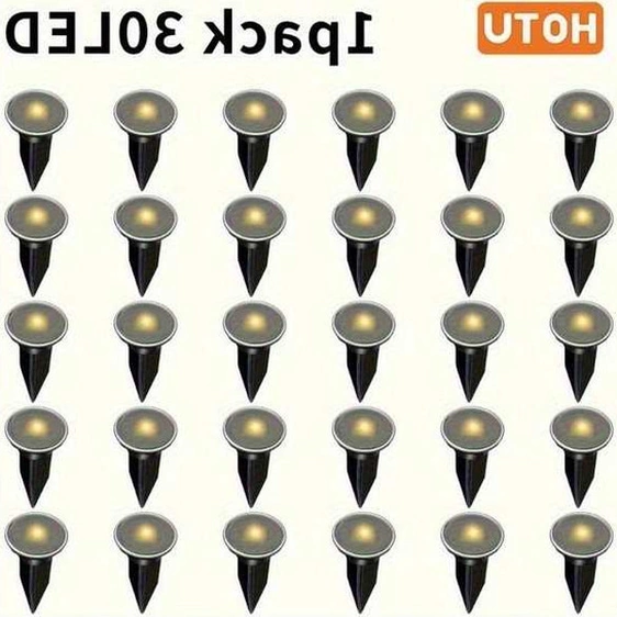 Trendooze Sunshine022 Güneş Enerjili Bahçe Yol Lambası 30 Led 25 6ft Sıcak Işık 30lu Çim Aydınlatma Sıcak Işık