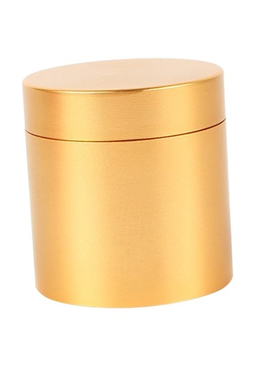Suntek Küçük Metal Saklama Kutusu Kahve Çay Teneke Altın Altın