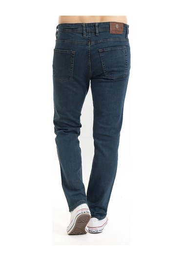 Yeni Sezon Erkek Dört Mevsimlik Likralı Regular Tam Kalıp Düz Paça Fermuarlı Yüksek Kaliteli Kot Pantolon 720-tint Yeşili Yeşil