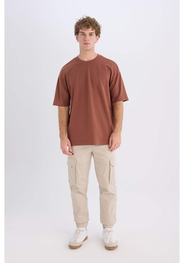DeFacto Oversize Geniş Kalıp Ütü Gerektirmeyen Bisiklet Yaka Kısa Kollu Basic Düz Ağır Kumaş Tişört X3926AZ25SPBN326 DeFacto Oversize Geniş Kalıp Ütü Gerektirmeyen Bisiklet Yaka Kısa Kollu Basic Düz Ağır Kumaş Tişört X3926AZ25SPBN326