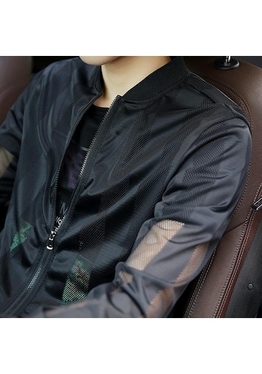 Beyaz Yaz Güneş Koruma Giysisi Erkek Ultra-ince Nefes Alabilir Erkek Ceket Kaban Giysileri Beyaz