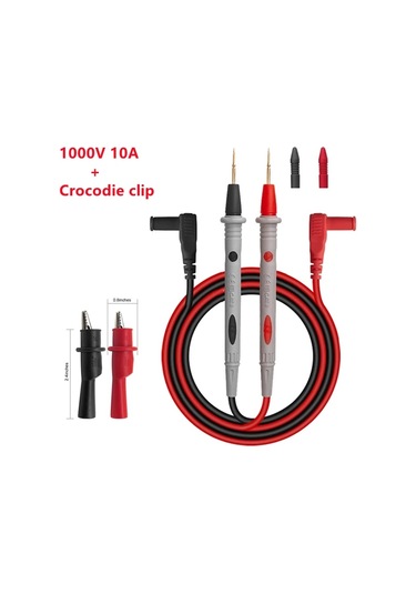 Jarhead Dijital Multimetre Test Ucu 10a 20a 1000v Prob Kablosu Iğne Uçlu Çoklu Ölçüm Cihazı Turuncu
