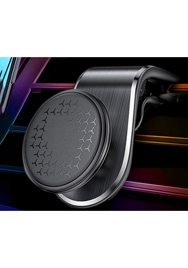 Lemestar Siyah Plastik+metal Manyetik Araç Telefon Tutucusu - 360 Derece Dönebilen, 4-6.1 İnç Cihazlar İçin Güçlü Manyet
