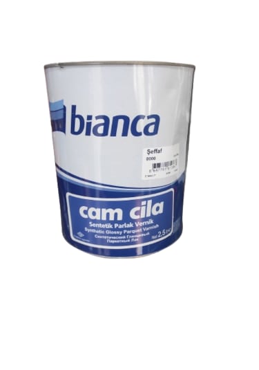Bianca Cam Cila Sentetik Parlak Parke Verniği Şeffaf 2.5 Lt