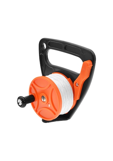 Vkemall 46 Metre Turuncu Dalış Tekerleği - Su Altı İçin Nylon & 43 Pc Malzeme, 1.8mm Çaplı İtme Kordonu Turuncu