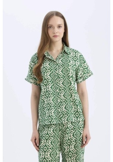 DeFacto Regular Fit Desenli Kısa Kollu Gömlek C9621AX25SPGN698