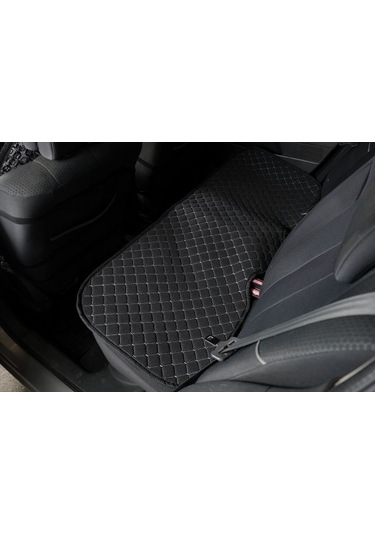 Oto Koltuk Minderi Terletmez 3'lü Set Siyah Gri Cepli