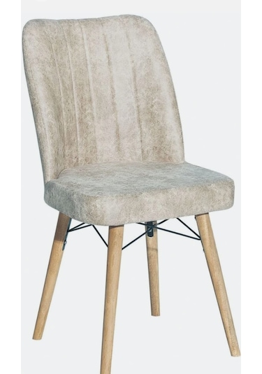 Kaliteli Bir Adet Kare Gold Mutfak Salon Sandalyesi Krem