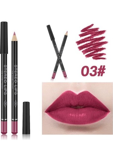 İpeksi Ruj Kalemi Suya Dayanıklı Uzun Ömürlü Dudak Kalemi Kozmetik 9