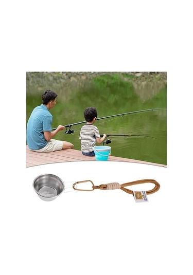 Pazly Balık Yemi Kasesi - Hafif Taşınabilir Kamp Kupası Haki Renk Haki