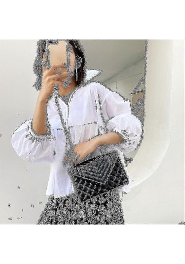 Siyah Çapraz Çanta Küçük Kadın Çantası Zincir Omuz Askılı Diğer