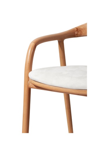 Kleopatra İskandinav Natural Ahşap Masa Sandalye Takımı 90x90 Meşe - Beyaz