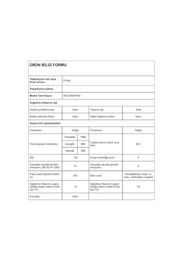 Profilo BD2186WFAN 641 L No-Frost Çift Kapılı Buzdolabı