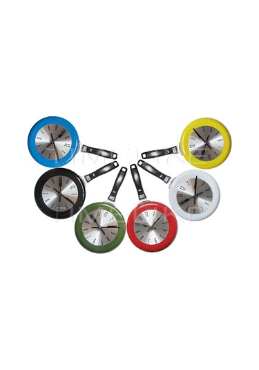 Mufunye Retro Stil 8 İnç Kırmızı Duvar Saati, Yüksek Dayanıklı Metal, Modern Dekorasyon İçin Mükemmel Seçim Çok Renkli