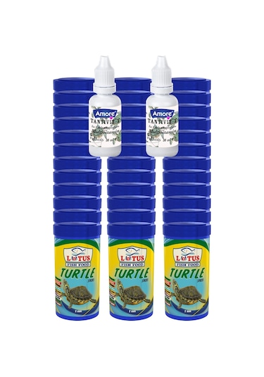 Turtle Sticks 36x100ml Kutu Kaplumbağa Yemi ve 2 Multivitamin