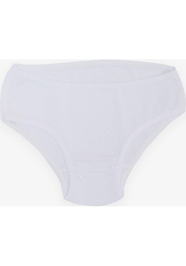 Breeze Kız Çocuk Atlet & Slip Takım Jakarlı 3-11 Yaş, Beyaz-beyaz Beyaz