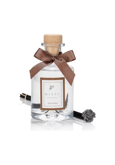MİSSİ 200 CC SİLİNDİR ŞİŞE DARK AMBER ODA KOKUSU