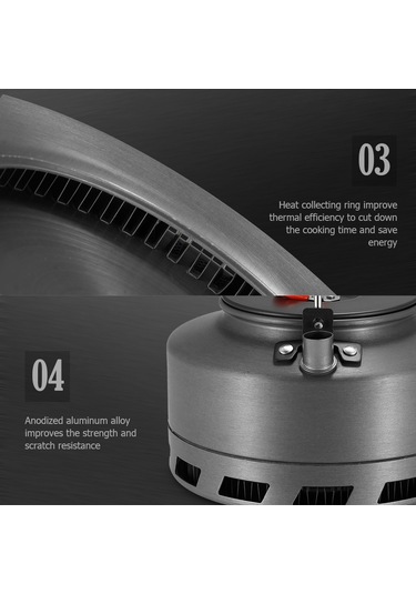 Youmex "bl200-l1 Taşınabilir Kamp Çaydanlığı - 1.1l Hacimli, Hızlı Isıtma, Katlanır Sap" Diğer