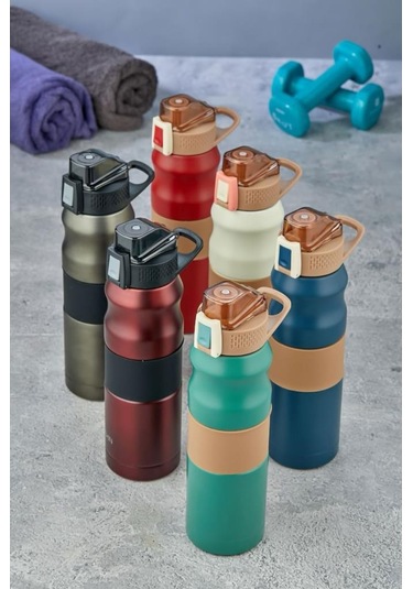 Cooker Yk1204 Çelik Termos 680 Ml Matara Petrol Petrol Mavisi