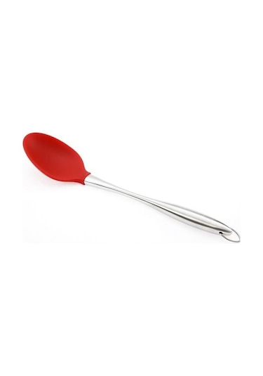 Ün-ev 057 Metal Saplı Kırmızı Silikon Kaşık