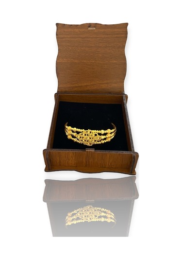 Bydevli Dorika Toplu Süzme Telkari Altın Kelepçe-bbyd831 Sarı Altın