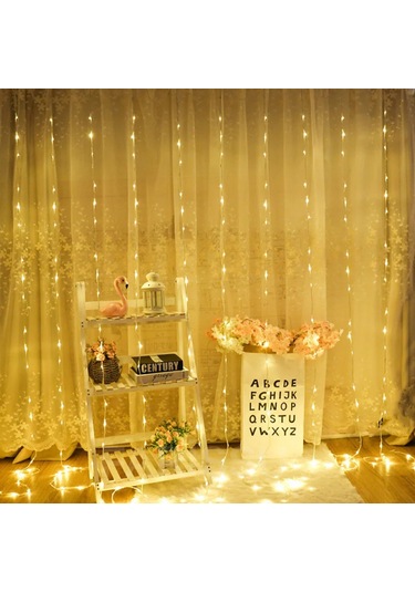 Fişli Peri Led Işık Gün Işığı Renk 10 Metre 100 Led Şeffaf Kablo 8 Modlu Dış Mekan Dekoratif Aydınlatma Gün Işığı