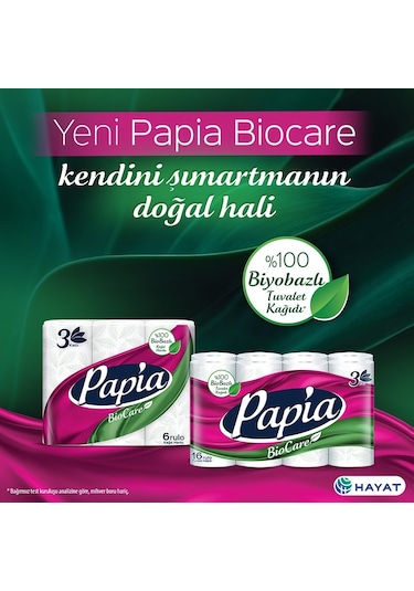 Papia Biocare Tuvalet Kağıdı 16'lı