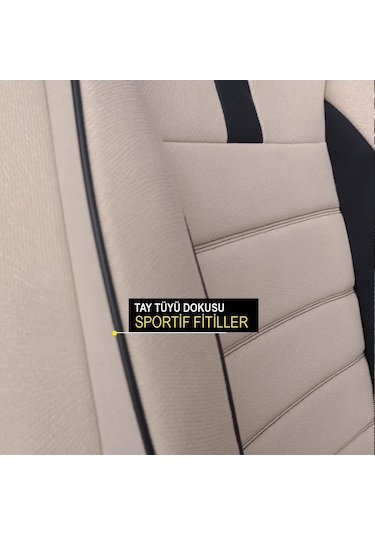 Oniks Bej Toyota Corolla Uyumlu Oto Koltuk Kılıfı