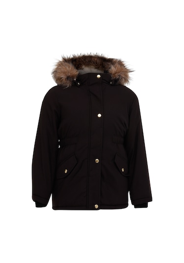 Name It Nmfmarlın Parka Jacket Siyah Kız Çocuk Kaban Siyah