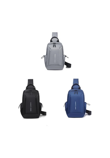 Sones Oumantu 905 Büyük Kapasiteli Su Geçirmez Çizilmeye Dayanıklı Göğüs Çantası Erkek Spor Postacı Çantası Siyah